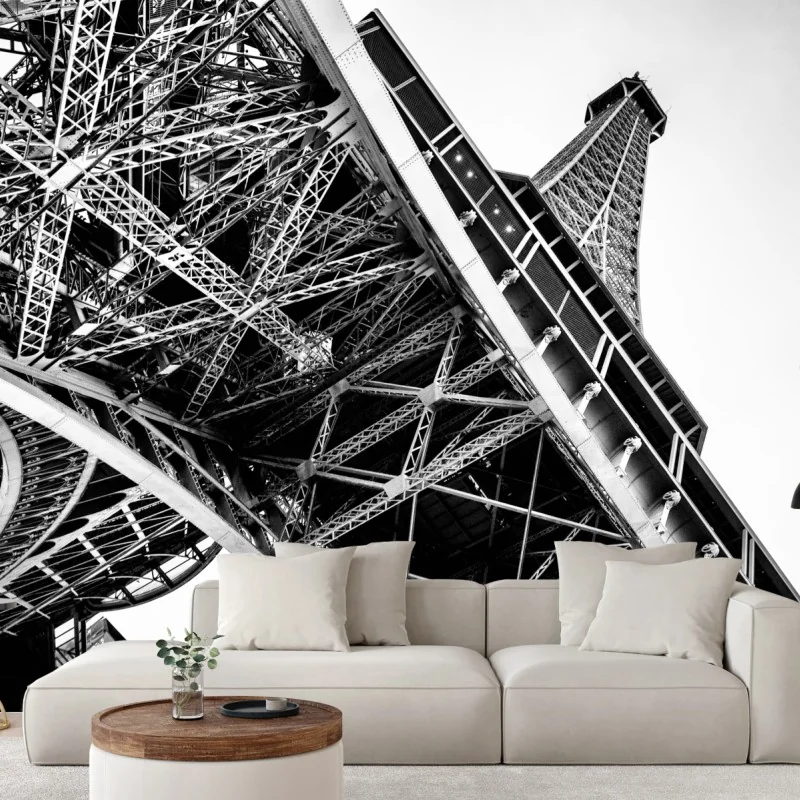 Wall mural dramatic perspective of the Eiffel Tower