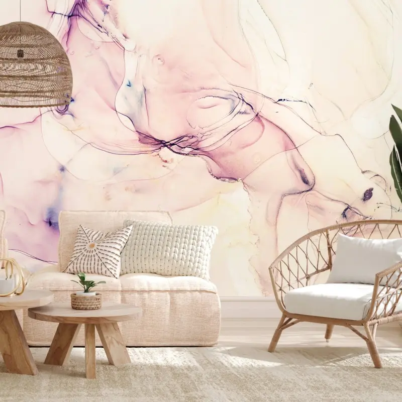 Wall mural soft pastel marble abstract art