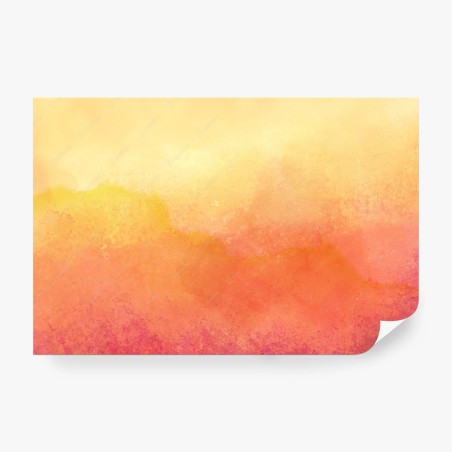 Wall mural warm watercolor abstract landscape • Wallissimo®