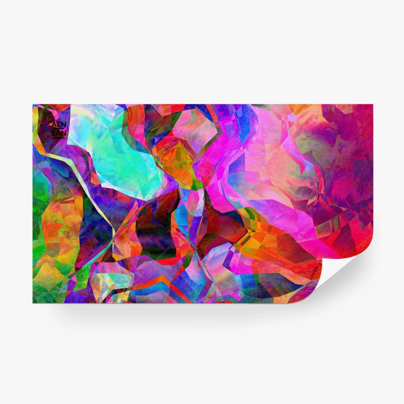 Wall mural vibrant geometric abstract composition