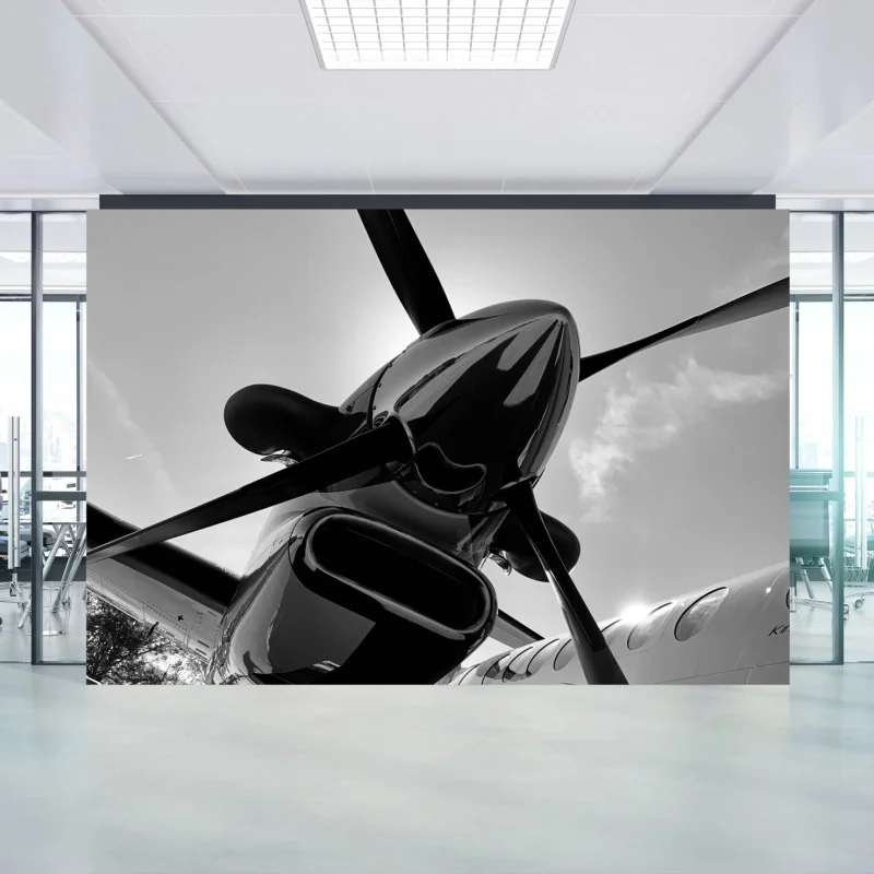 Wall mural dramatic propeller perspective