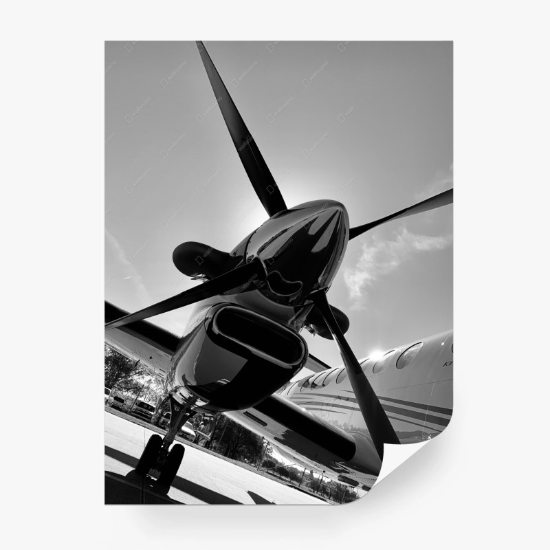 Wall mural dramatic propeller perspective