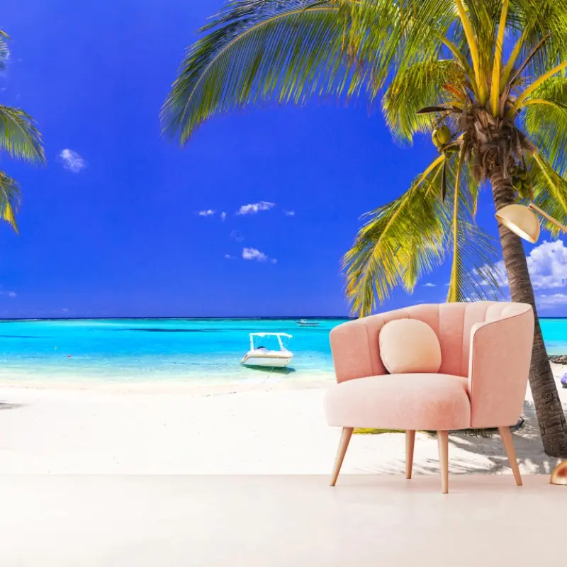 Wall mural tropical turquoise beach paradise