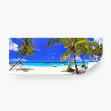 Wall mural tropical turquoise beach paradise • Wallissimo®