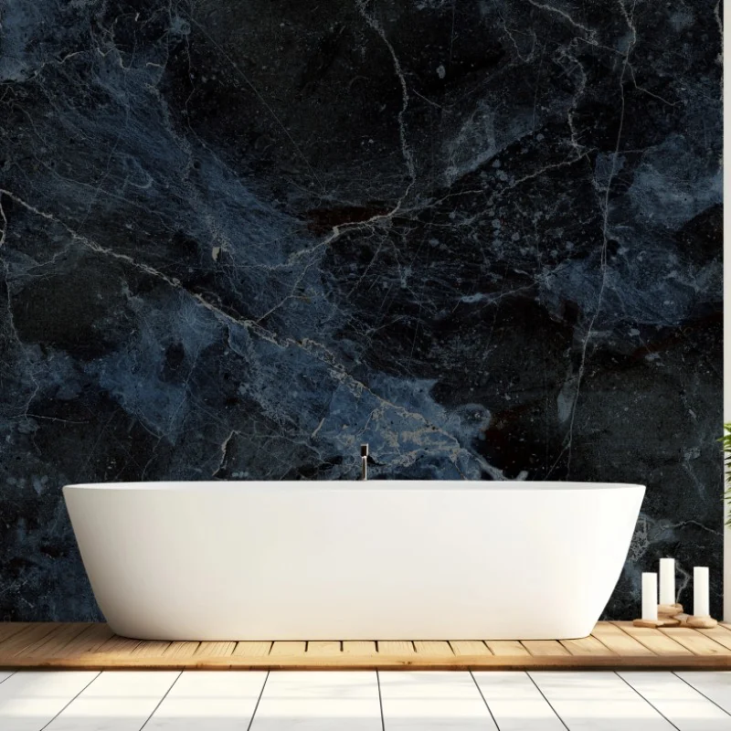 Wall mural dark blue marble texture art • Wallissimo® Wall mural dark blue marble texture art • Wallissimo®