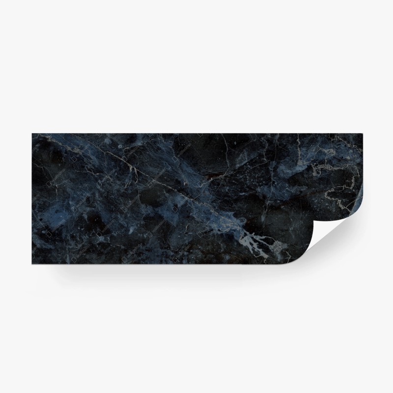Wall mural dark blue marble texture art