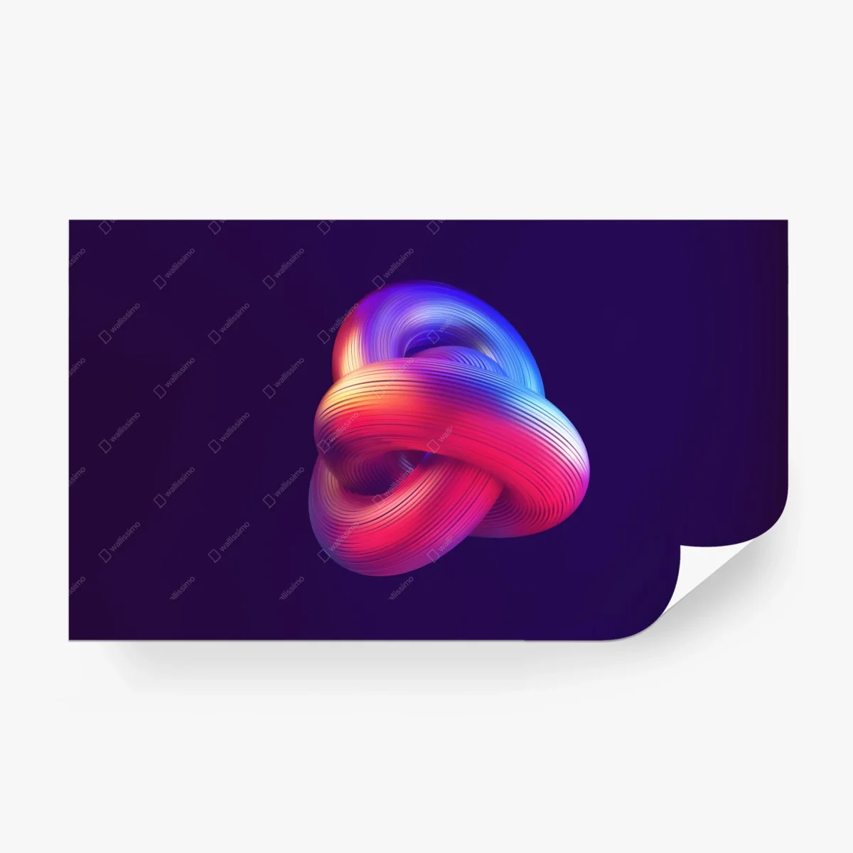 Wall mural vibrant 3d knot in gradient hues • Wallissimo® Wall mural vibrant 3d knot in gradient hues • Wallissimo®