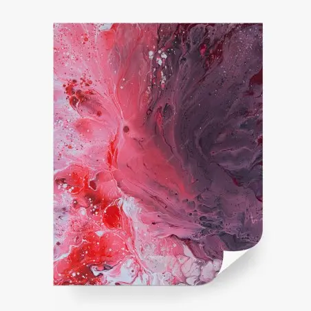 Wall mural vibrant pink and purple fluid abstract • Wallissimo®