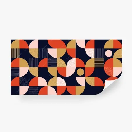 Wall mural retro geometric pattern • Wallissimo®