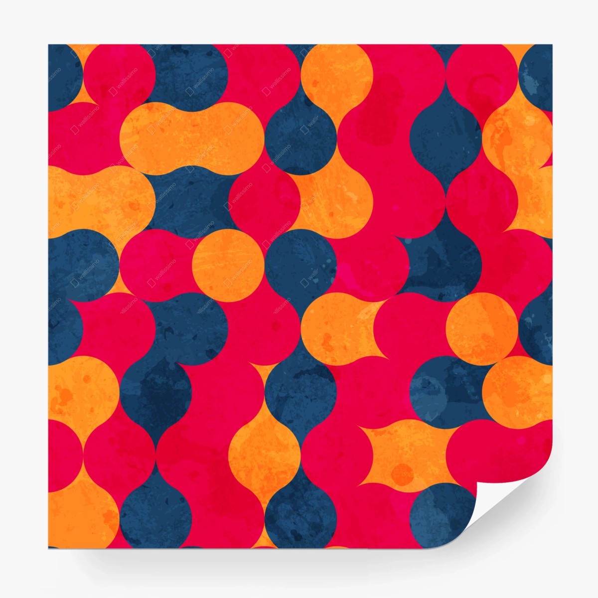 Wall mural vibrant geometric pattern in bold colors • Wallissimo®