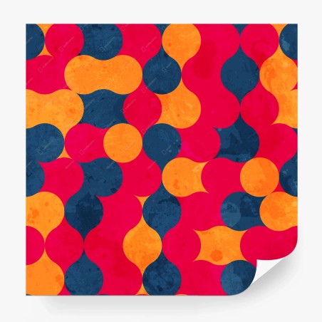 Wall mural vibrant geometric pattern in bold colors • Wallissimo®