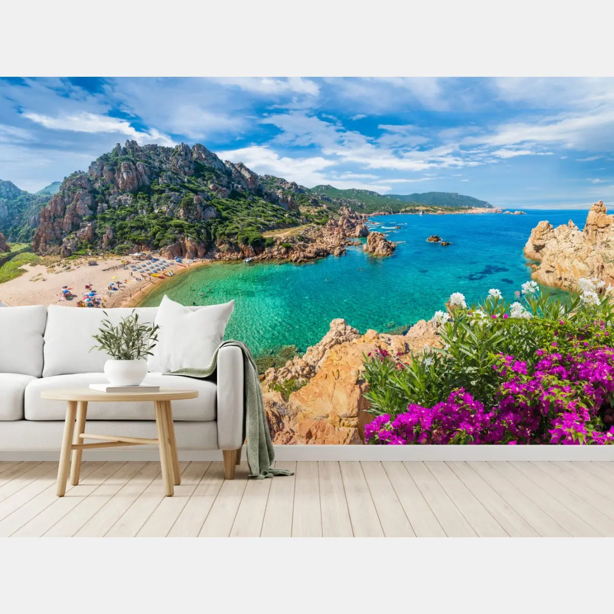 Wall mural turquoise cove at Costa Paradiso • Wallissimo®