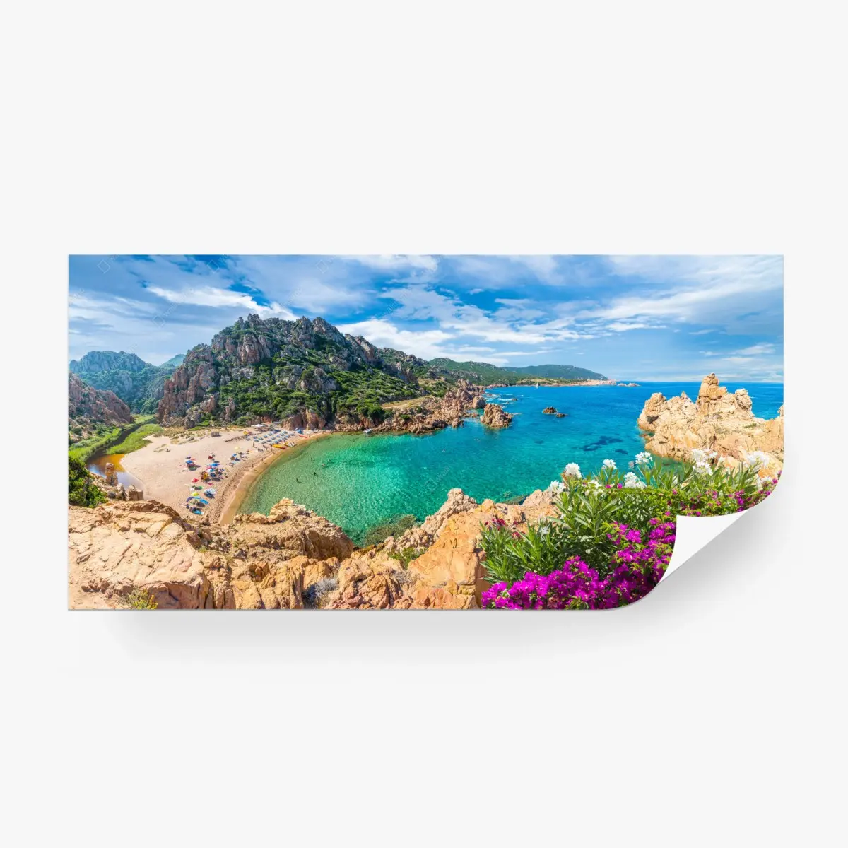 Wall mural turquoise cove at Costa Paradiso • Wallissimo®