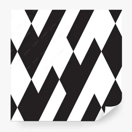 Wall mural bold black and white geometric pattern • Wallissimo®