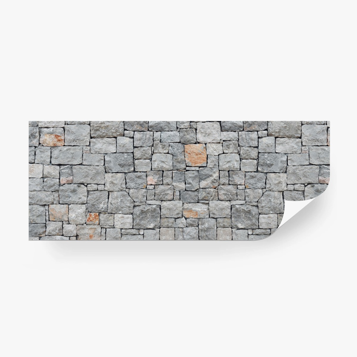Wall mural panoramic gray stone wall texture • Wallissimo®