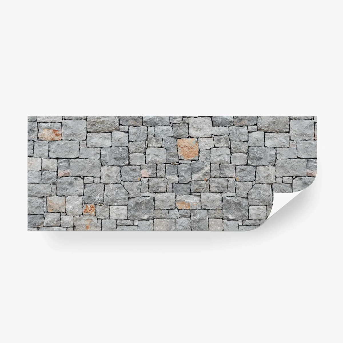 Wall mural panoramic gray stone wall texture • Wallissimo® Wall mural panoramic gray stone wall texture • Wallissimo®