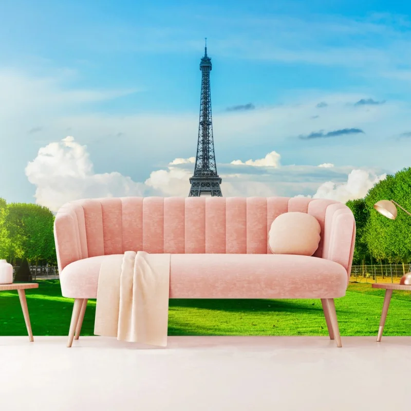 Wall mural eiffel tower view in Paris