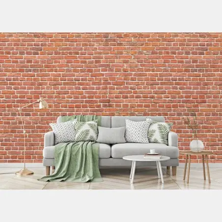 Wall mural exposed red brick texture • Wallissimo®