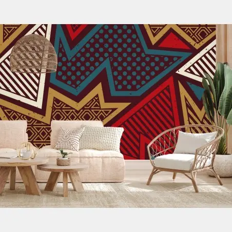 Wall mural bold geometric star pattern • Wallissimo®