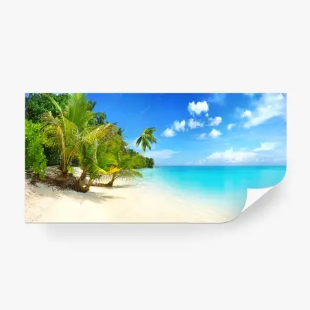 Wall mural Maldives turquoise paradise beach • Wallissimo®