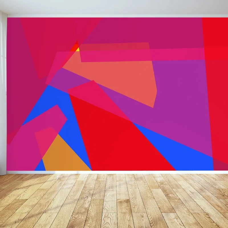 Wall mural vibrant geometric abstraction