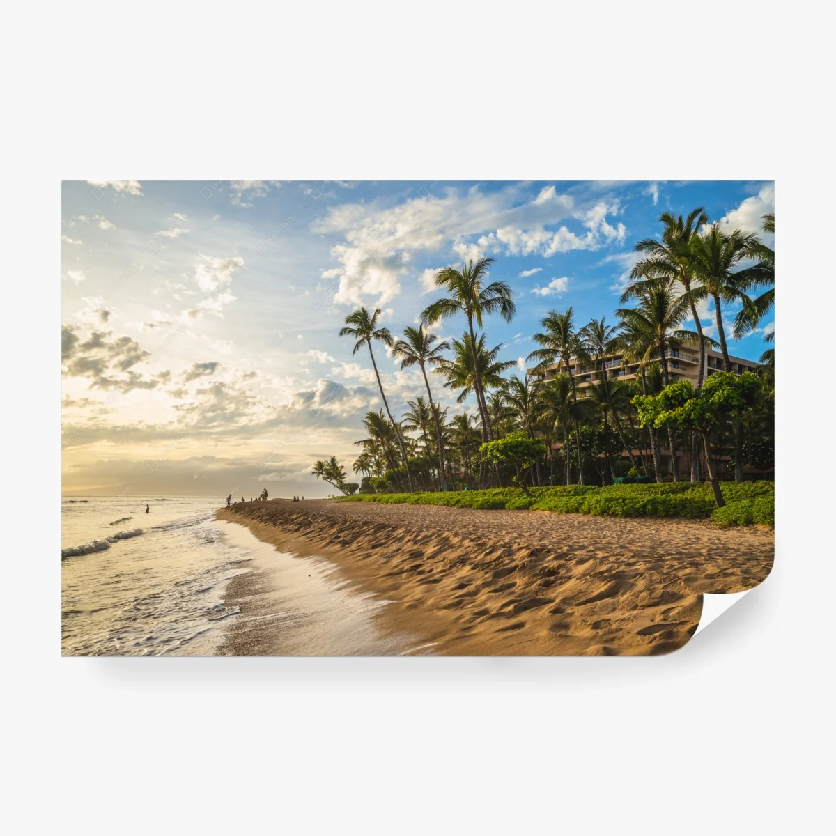 Wall mural Kaanapali beach sunset on Maui • Wallissimo® Wall mural Kaanapali beach sunset on Maui • Wallissimo®