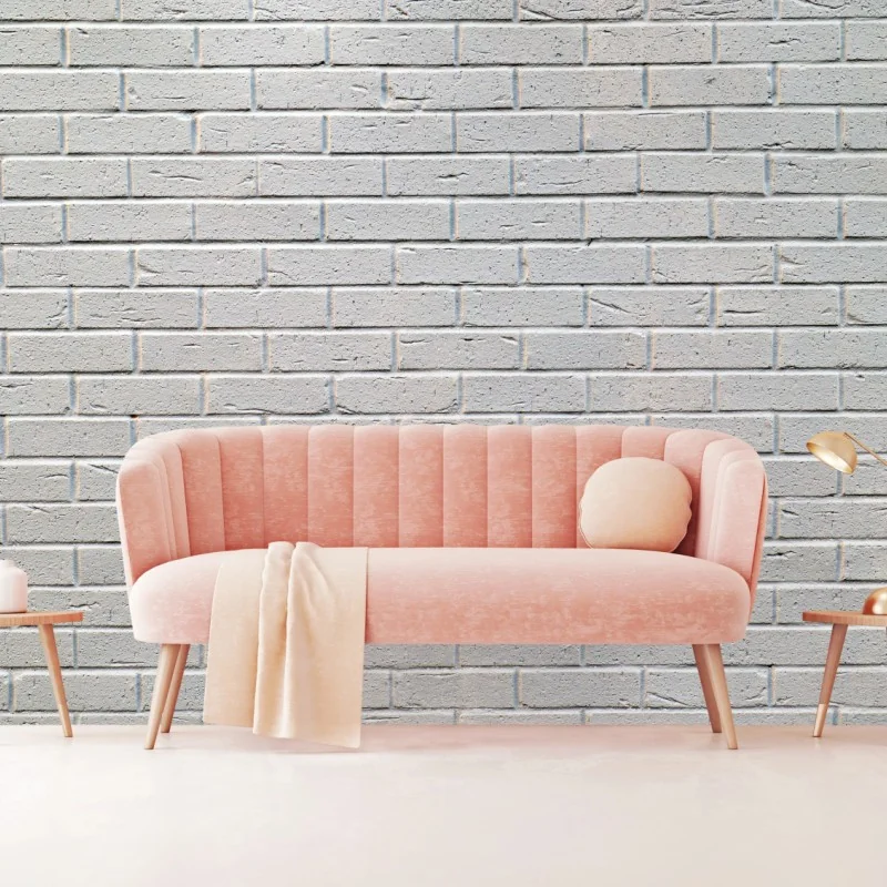 Wall mural white brick wall texture