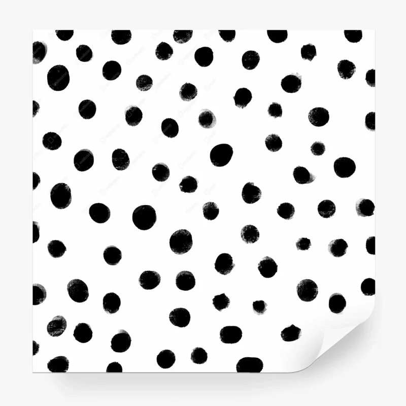 Wall mural monochrome polka dot pattern