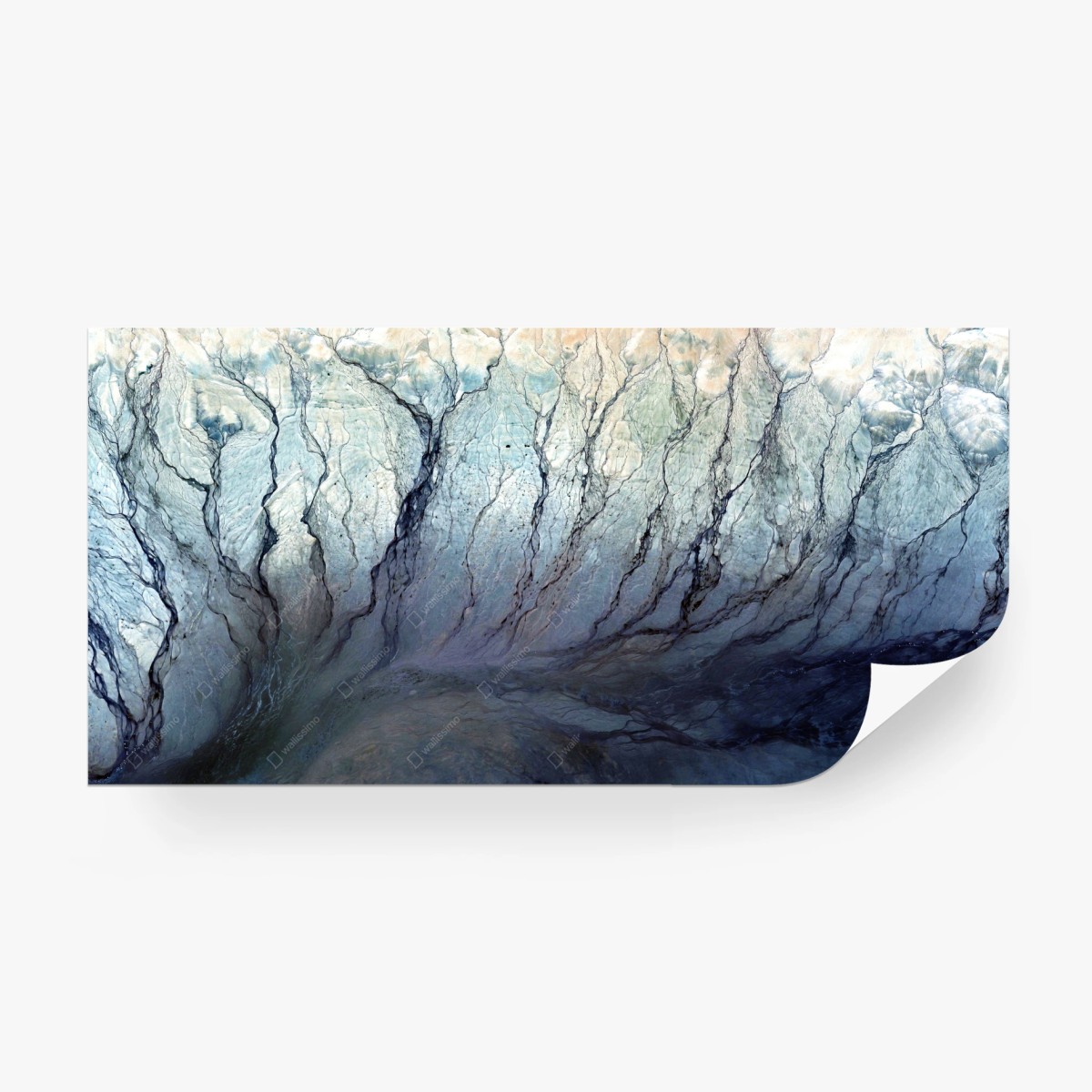 Wall mural turquoise river delta abstract • Wallissimo®