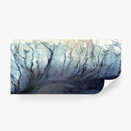 Wall mural turquoise river delta abstract • Wallissimo®