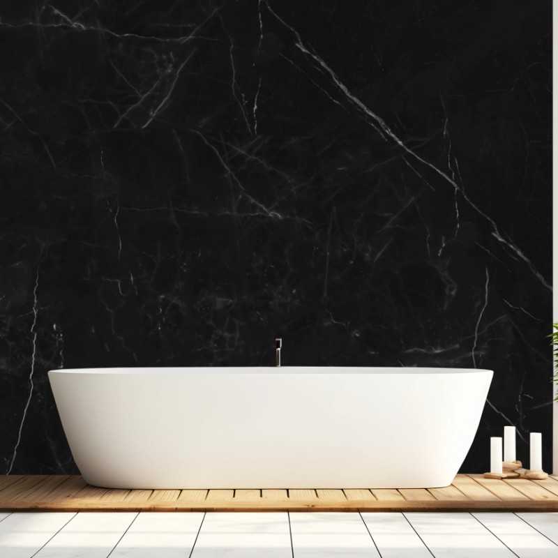 Wall mural black marble texture decor