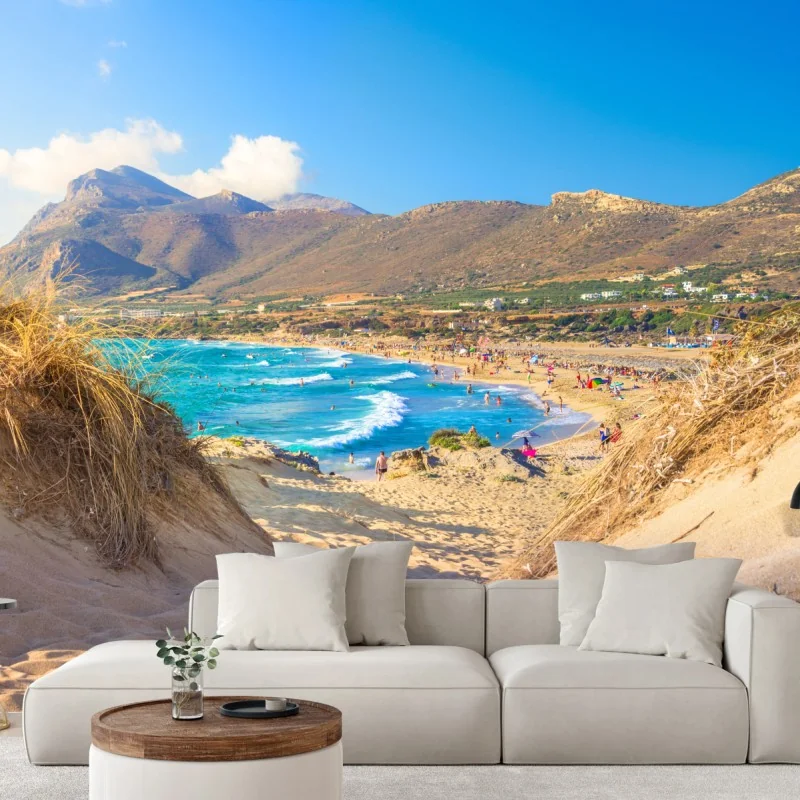 Wall mural turquoise beach and sandy dunes