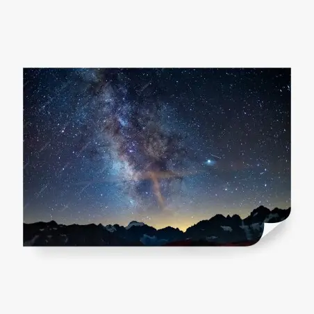 Wall mural milky way over the Alps • Wallissimo®
