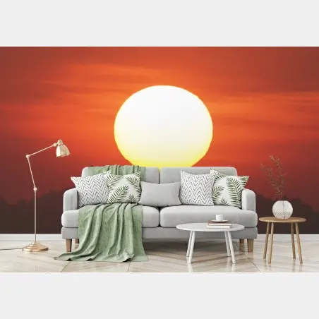 Wall mural golden sunset over cloud horizon • Wallissimo®