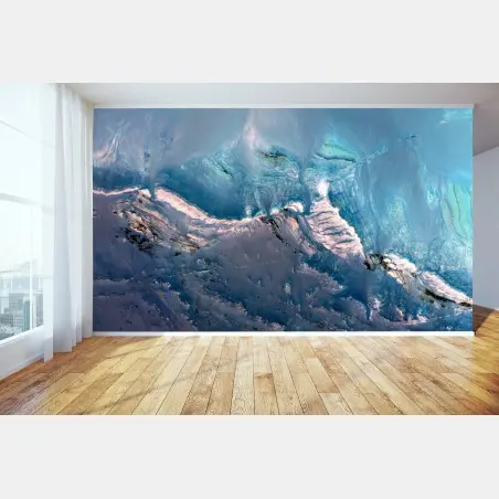 Wall mural turquoise glacier coastline • Wallissimo®