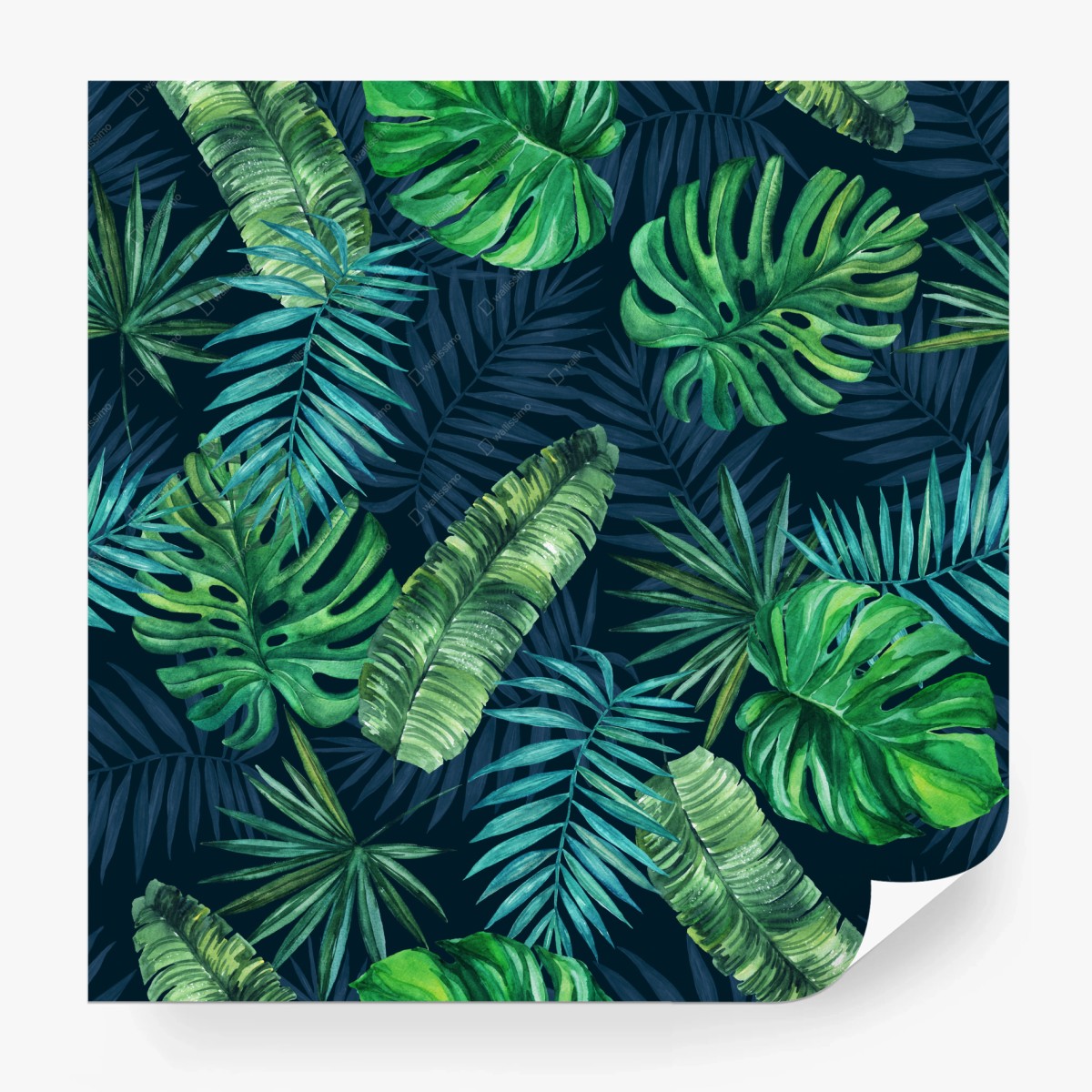 Wall mural vibrant tropical leaves pattern • Wallissimo®