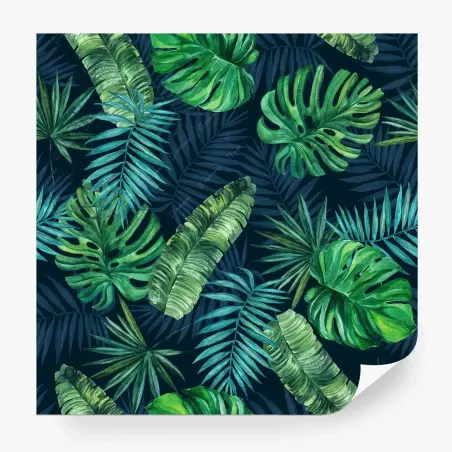 Wall mural vibrant tropical leaves pattern • Wallissimo®