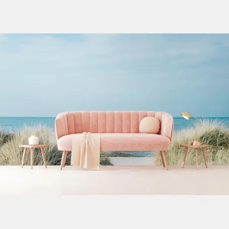 Wall mural path through beach dunes to the sea • Wallissimo®