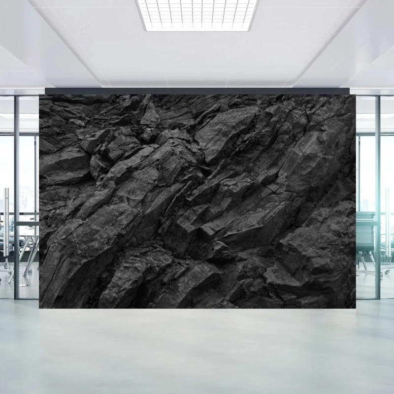 Wall mural dark rock texture composition