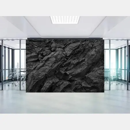 Wall mural dark rock texture composition • Wallissimo®