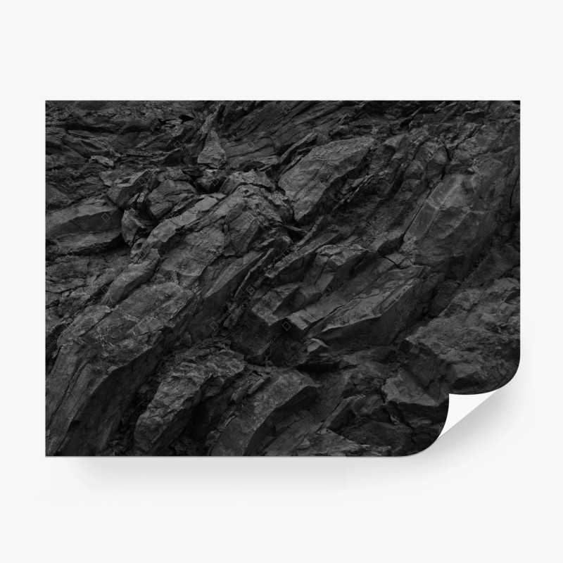 Wall mural dark rock texture composition