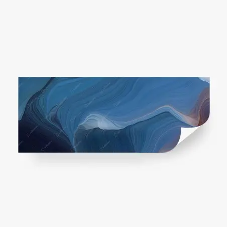 Wall mural blue flow abstract wall art • Wallissimo®