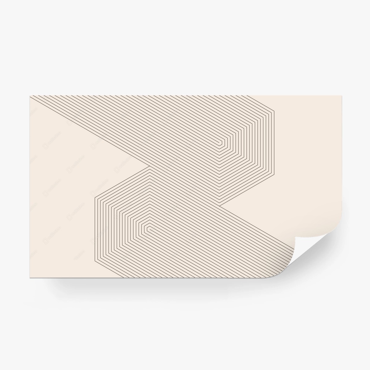 Wall mural minimal beige geometric lines • Wallissimo®