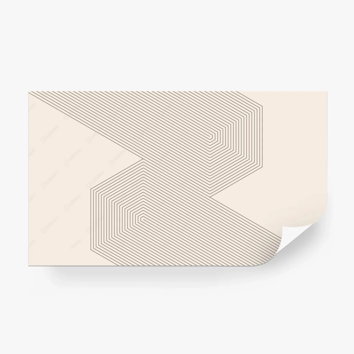 Wall mural minimal beige geometric lines • Wallissimo®