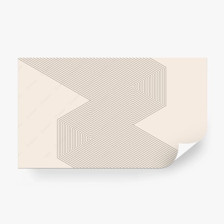 Wall mural minimal beige geometric lines • Wallissimo®