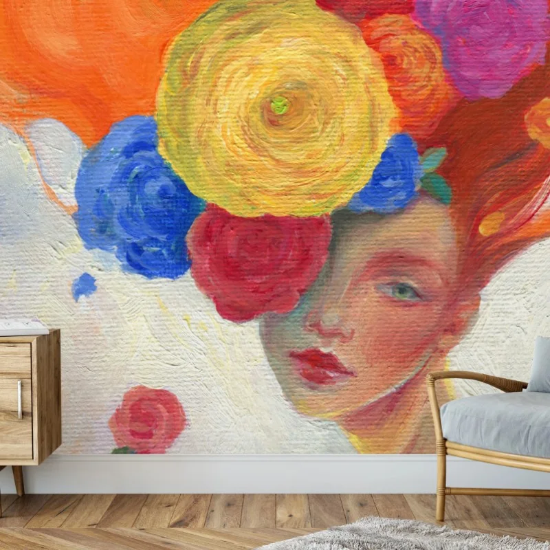 Wall mural ethereal floral muse