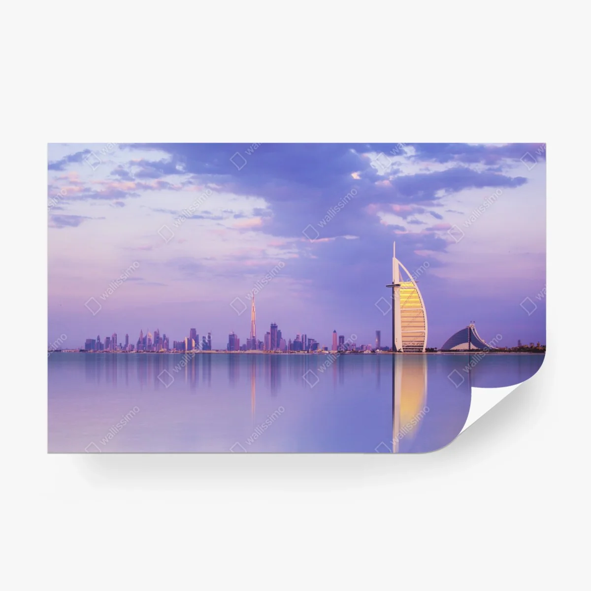Wall mural Dubai skyline at dusk • Wallissimo® Wall mural Dubai skyline at dusk • Wallissimo®