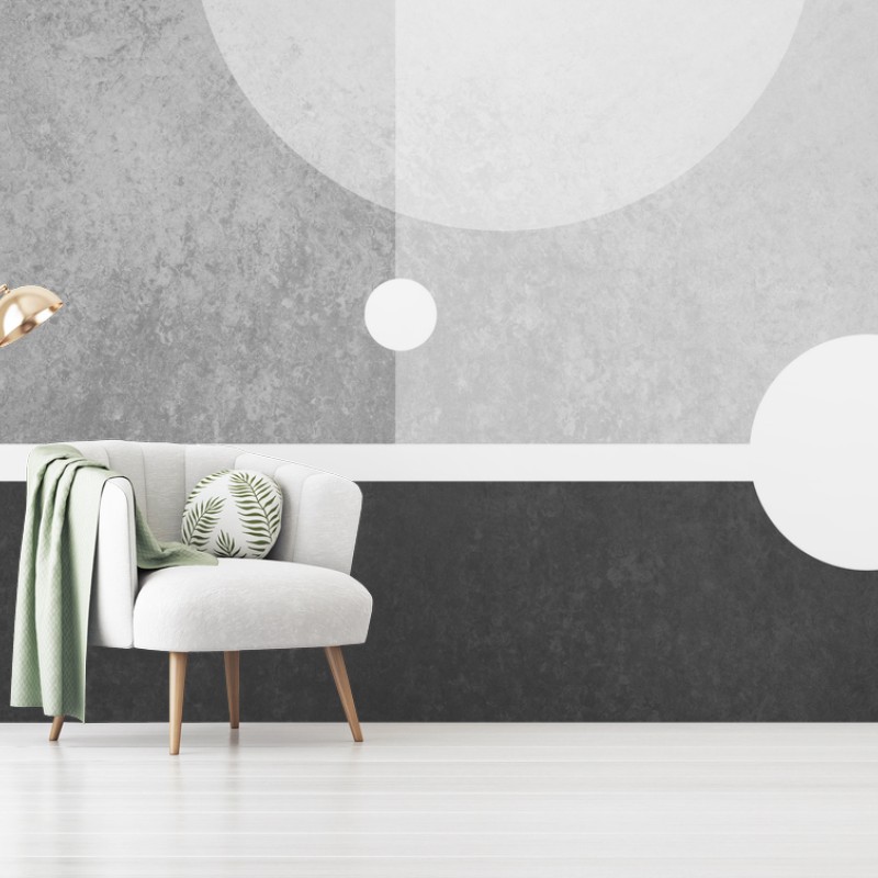 Wall mural minimal geometric composition