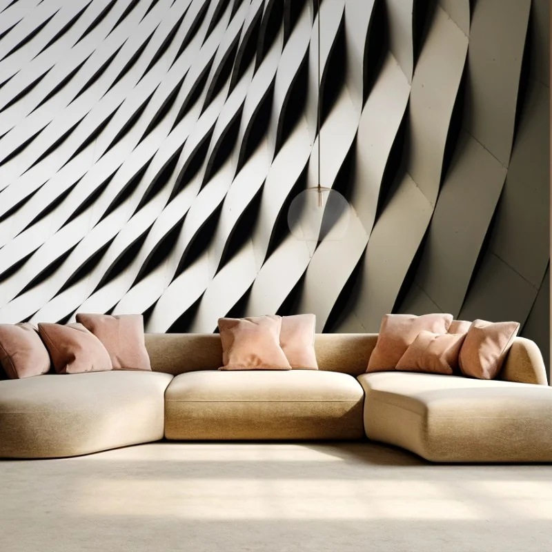Wall mural modern geometric architectural pattern