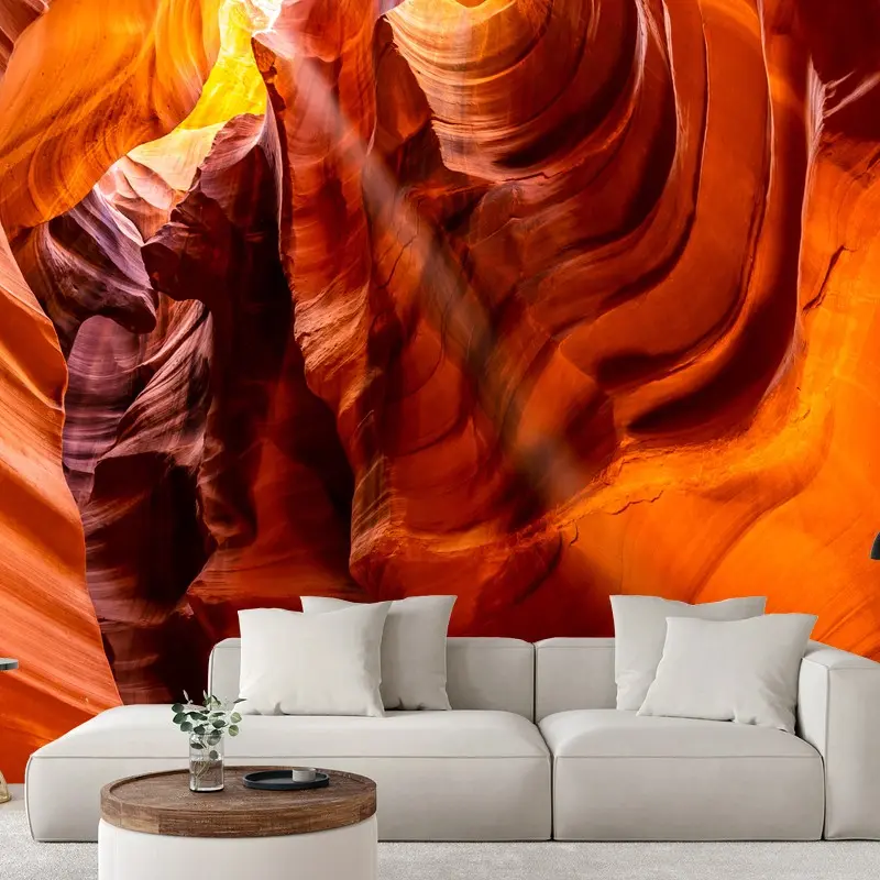 Wall mural Upper Antelope Canyon light and sandstone curves